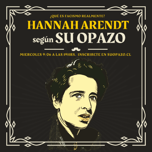 Fondo negro con letras amarillas que dicen Hannah Arendt Según Su.